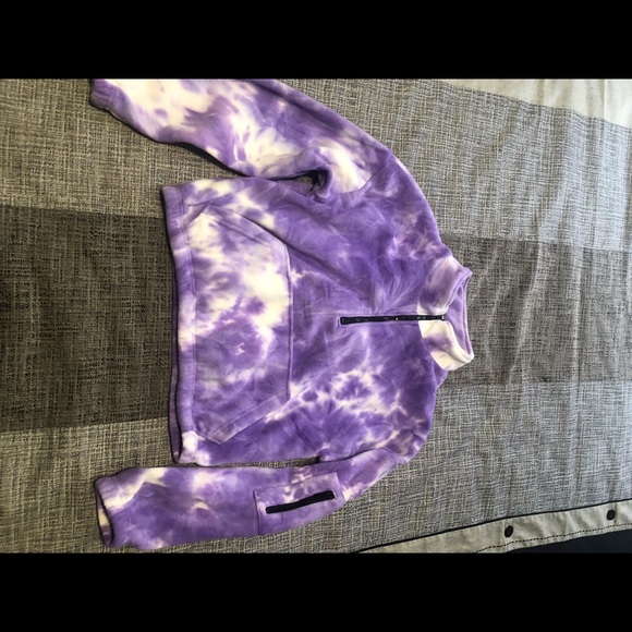 Streetwear Society Active tie dye fleece crop top size small - Picture 1 of 3